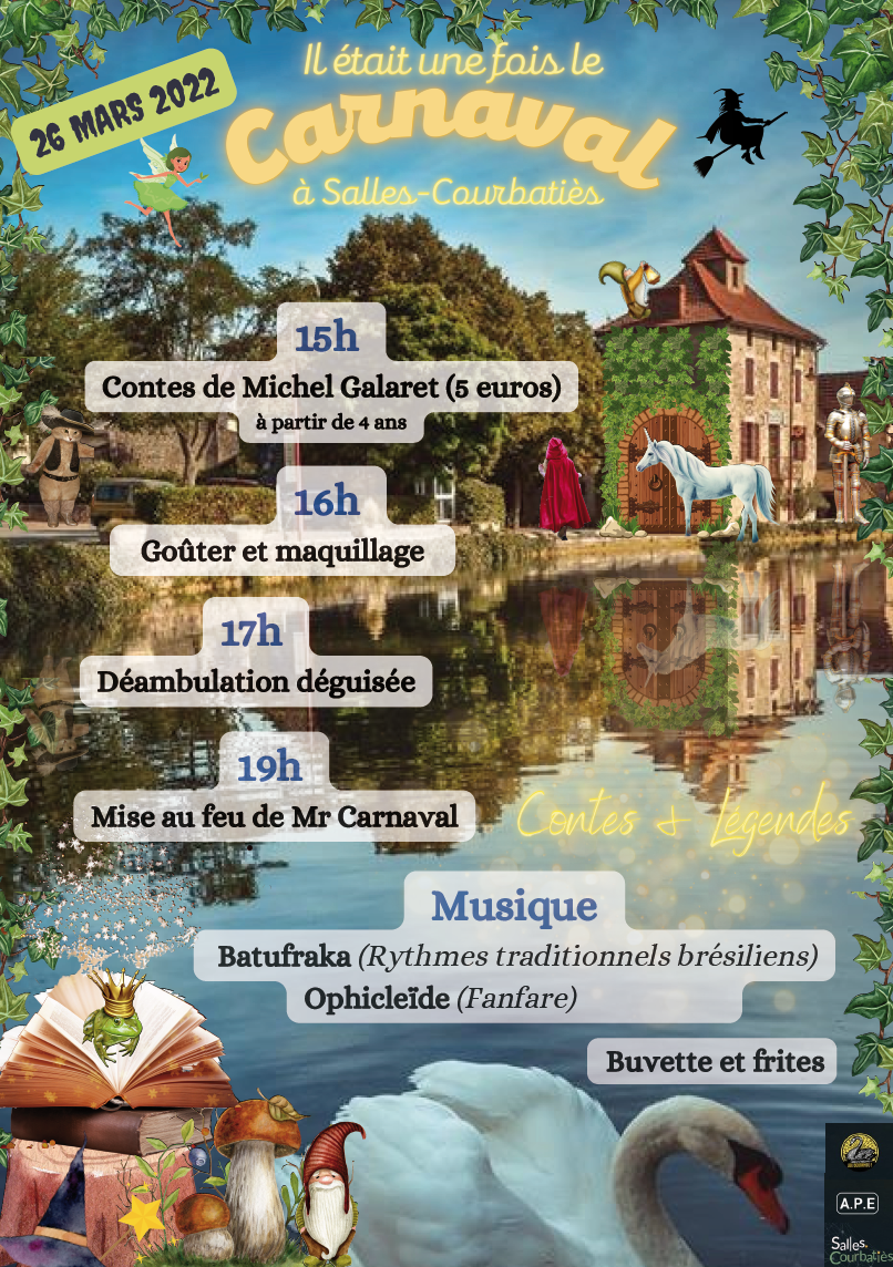 affiche carnaval de Salles-Courbatières 2022 affiche carnaval de Salles-Courbatières